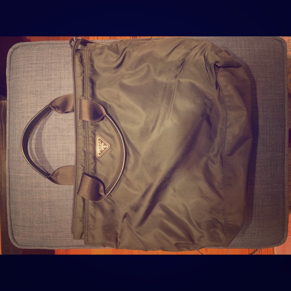 Prada green messenger bag